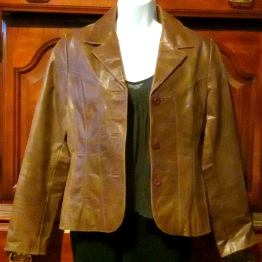 Womens Wilsons Leather brown leather jacket